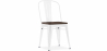 Buy Stylix Square Chair - Metal and Dark Wood White 59709 with a guarantee