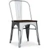 Buy Stylix Square Chair - Metal and Dark Wood Steel 59709