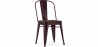 Buy Stylix Square Chair - Metal and Dark Wood Bronze 59709 with a guarantee