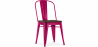 Buy Stylix Square Chair - Metal and Dark Wood Fuchsia 59709 home delivery