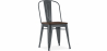 Buy Stylix Square Chair - Metal and Dark Wood Dark grey 59709 - in the EU