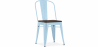 Buy Stylix Square Chair - Metal and Dark Wood Light blue 59709 in the Europe