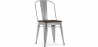 Buy Stylix Square Chair - Metal and Dark Wood Light grey 59709 with a guarantee