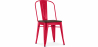 Buy Stylix Square Chair - Metal and Dark Wood Red 59709 in the Europe