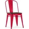 Buy Stylix Square Chair - Metal and Dark Wood Red 59709