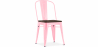 Buy Stylix Square Chair - Metal and Dark Wood Pink 59709 at Privatefloor