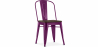 Buy Stylix Square Chair - Metal and Dark Wood Purple 59709 - prices