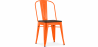 Buy Stylix Square Chair - Metal and Dark Wood Orange 59709 at Privatefloor