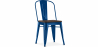 Buy Stylix Square Chair - Metal and Dark Wood Dark blue 59709 - prices