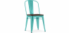 Buy Stylix Square Chair - Metal and Dark Wood Pastel green 59709 - prices