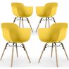 Pack of 4 Dining Chairs Scandinavian Design - Wooden Legs - Nordika image 9