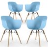 Pack of 4 Dining Chairs Scandinavian Design - Wooden Legs - Nordika image 9