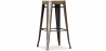 Buy Stylix stool  - Metal and Light Wood - 76cm  Metallic bronze 59704 - in the EU