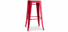 Buy Stylix stool  - Metal and Light Wood - 76cm  Red 59704 in the Europe