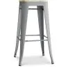Buy Stylix stool - Metal and Light Wood - 76cm  Light grey 59704