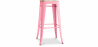 Buy Stylix stool  - Metal and Light Wood - 76cm  Pink 59704 - in the EU