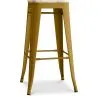 Buy Stylix stool - Metal and Light Wood - 76cm  Gold 59704