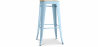 Buy Stylix stool  - Metal and Light Wood - 76cm  Light blue 59704 with a guarantee