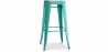 Buy Stylix stool  - Metal and Light Wood - 76cm  Pastel green 59704 - prices