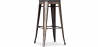 Buy Stylix stool - 76cm - Metal and dark wood Metallic bronze 59697 - in the EU