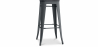 Buy Stylix stool - 76cm - Metal and dark wood Dark grey 59697 at Privatefloor