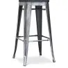 Buy Stylix stool - 76cm - Metal and dark wood Industriel 59697