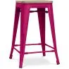 Buy Stylix stool - 61cm - Metal and Light Wood Fuchsia 59696