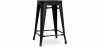 Buy Bar Stool - Industrial Design - Wood & Steel - 61cm - Stylix Black 59695 - in the EU