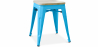 Buy Industrial Design Stool - Wood & Metal - 45cm - Stylix Turquoise 59692 - prices