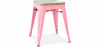 Buy Stylix stool - Metal and Light Wood  - 45cm Pink 59692 with a guarantee