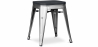 Buy Stylix stool - 46cm - Metal and dark wood Steel 59691 - prices