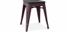 Buy Stylix stool - 46cm - Metal and dark wood Bronze 59691 - prices