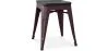 Industrial Design Stool - Wood & Steel - 46cm - Stylix image 9