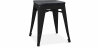 Buy Stylix stool - 46cm - Metal and dark wood Black 59691 - in the EU