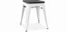 Buy Stylix stool - 46cm - Metal and dark wood White 59691 in the Europe