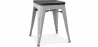 Buy Stylix stool - 46cm - Metal and dark wood Light grey 59691 home delivery