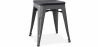 Buy Stylix stool - 46cm - Metal and dark wood Dark grey 59691 - in the EU