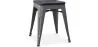 Industrial Design Stool - Wood & Steel - 46cm - Stylix image 9