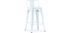 Buy Stylix stool with small backrest - 60cm Grey blue 58409 with a guarantee