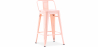 Buy Stylix stool with small backrest - 60cm Pastel orange 58409 Home delivery
