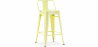 Buy Stylix stool with small backrest - 60cm Pastel yellow 58409 at Privatefloor
