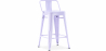 Buy Stylix stool with small backrest - 60cm Lavander 58409 in the Europe