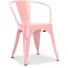 Buy  Tolix chair with armrests New Edition - Metal Pink 59809