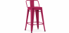 Buy Stylix stool with small backrest - 60cm Fuchsia 58409 Home delivery