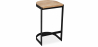 Buy Industrial stool in metal and wood 60cm - Lia Black 59719 - in the EU