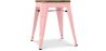 Industrial Design Stool - Wood & Steel - 45cm -Stylix image 9