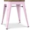 Buy Stylix Stool wooden - Metal - 45 cm Pastel pink 58350