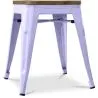 Buy Stylix Stool wooden - Metal - 45 cm Lavander 58350