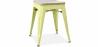 Buy Industrial Design Stool - Wood & Metal - 45cm - Stylix Pastel yellow 59692 - prices