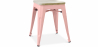 Buy Stylix stool - Metal and Light Wood  - 45cm Pastel orange 59692 - in the EU